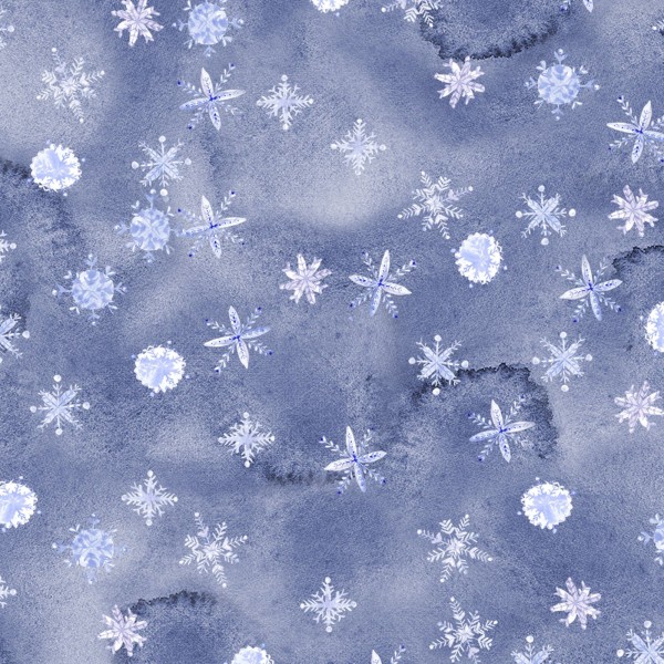 Schneeflocken Stoff Blau Winter Wonderland Snowflakes Blue