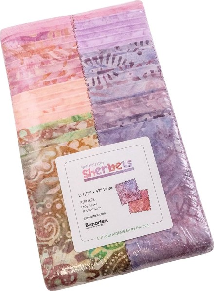 Bali Palettes Sherbets 2 1/2 Inch Streifen Stoffpaket Batik