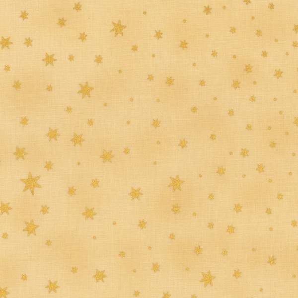 Weihnachtsstoff Brilliant Christmas Sterne Gold Metallic