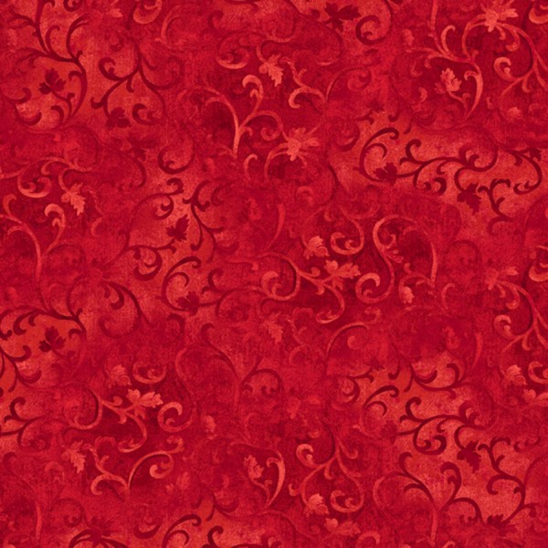 Ranken Stoff Rot Red Scroll Wilmington Prints Fabrics Patchworkstoffe