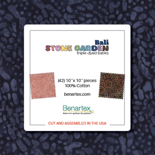 Bali Stone Garden 10 Inch Squares Quadrate Batik Stoffpaket